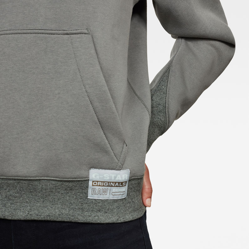 G-Star RAW® Premium Core Hoodie Grijs detail shot