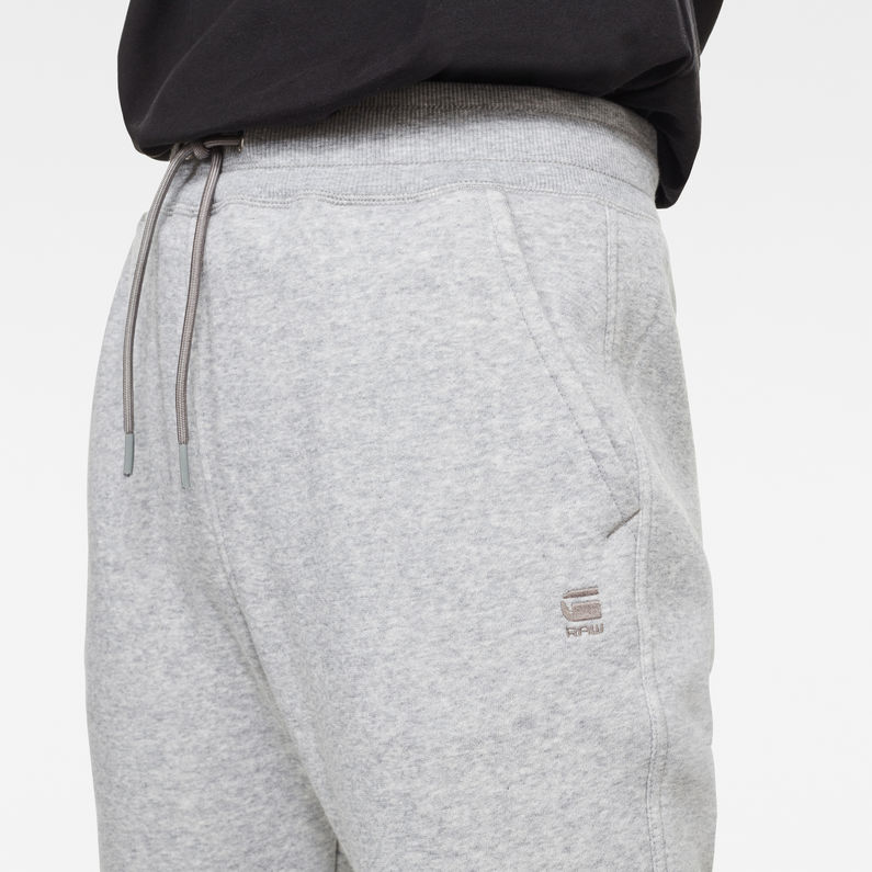 G-STAR® Premium Core 3D Tapered Sweatpants Grey detail shot