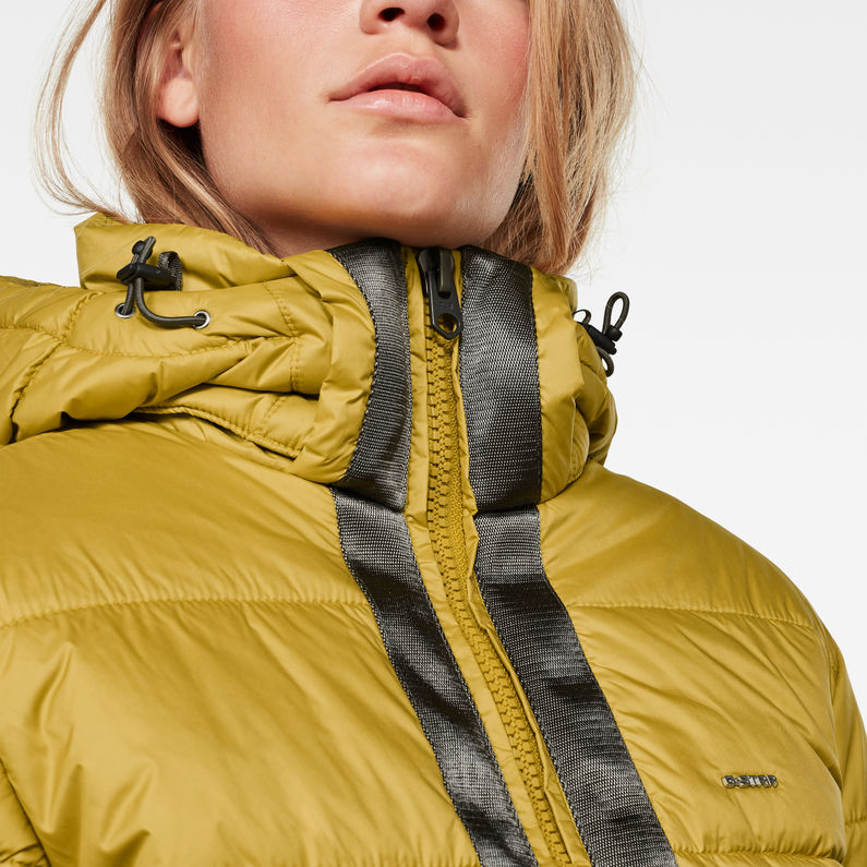 G-Star RAW® Meefic Hooded Padded Jacket Green detail shot