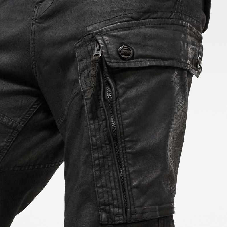 G-Star RAW® Pantalon cargo Roxic Straight Tapered Noir detail shot