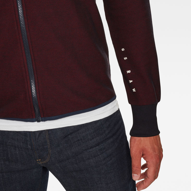 G-Star RAW® Jirgi Tape Detail Funnel T-Shirt Rood detail shot