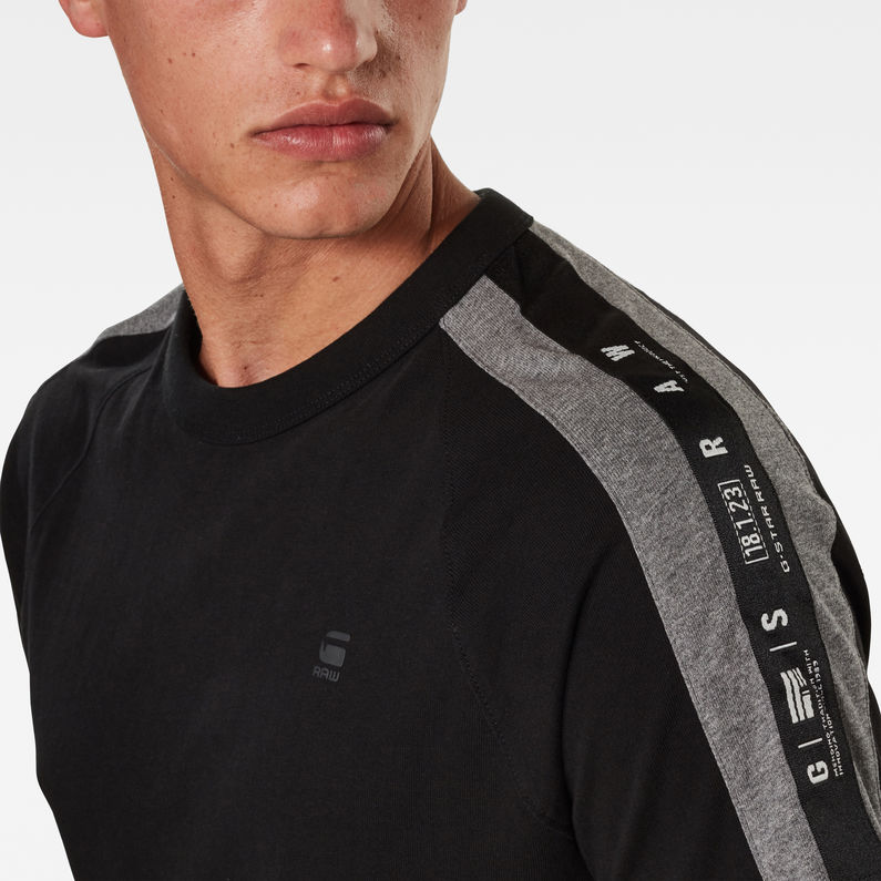 G-Star RAW® Sport Tape Logo T-Shirt Black detail shot