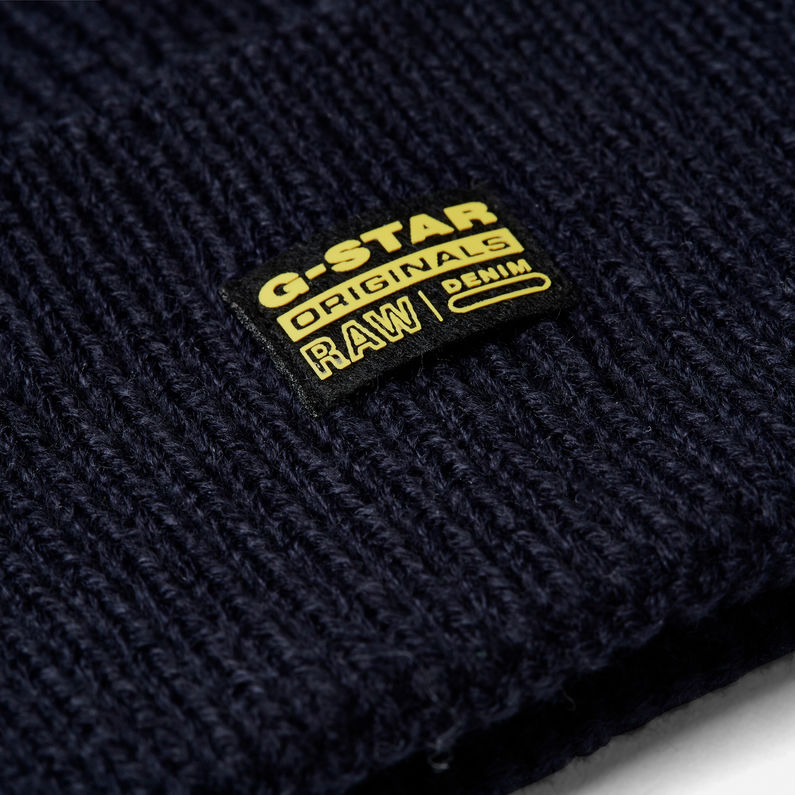 G-STAR® Edward Beanie Dark blue detail shot buckle