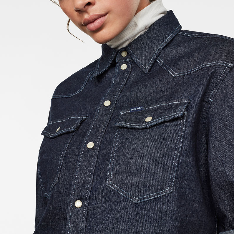 G-Star RAW® Western Denim Relaxed Overhemd Donkerblauw