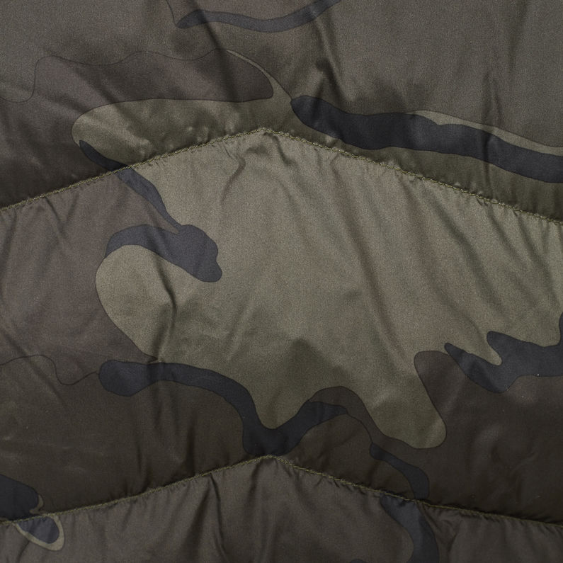 G-STAR® Whistler Hooded Vest Green fabric shot