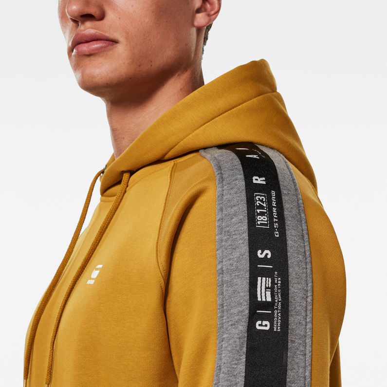 G-STAR® Sport Heather Stripe hoodie Green detail shot