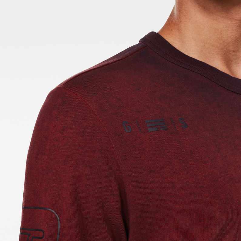 G-Star RAW® Logo Overdyed T-Shirt Rot detail shot