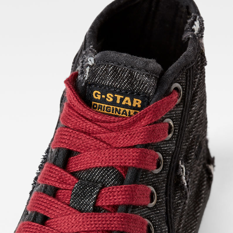 G-STAR® Rovulc 50 years Denim Mid Sneakers Black detail