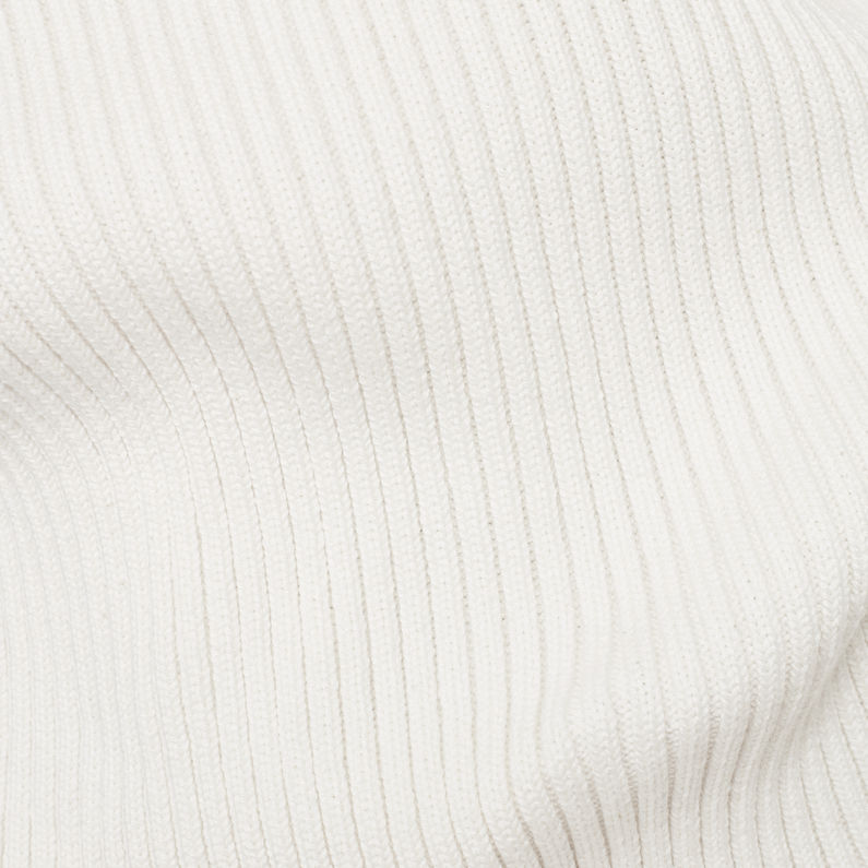 G-STAR® 3D Biker Knitted Sweater White fabric shot