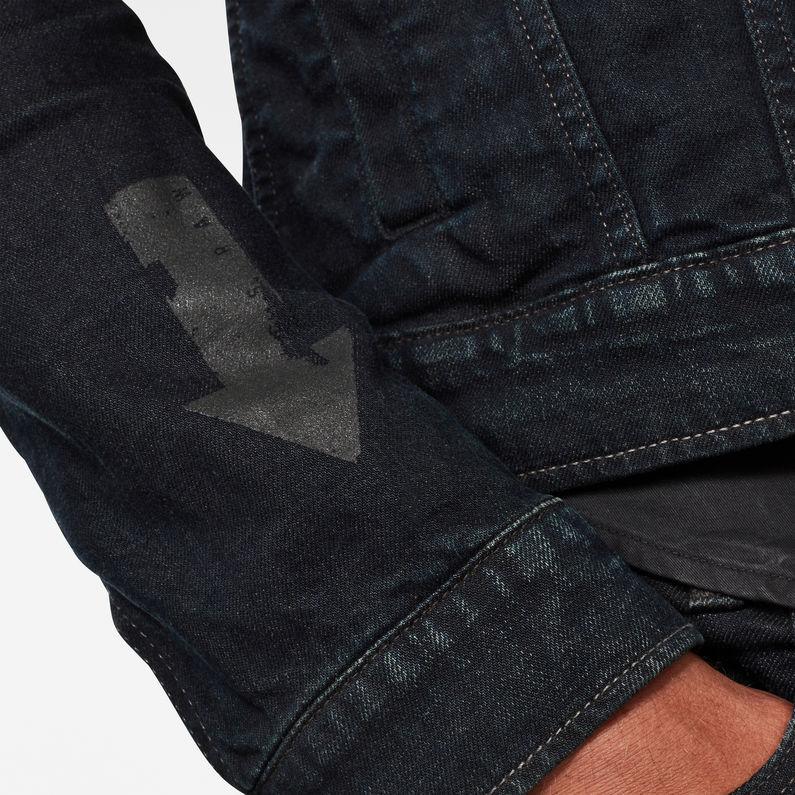 G-STAR® Arc 3D Slim Jacket Arrow Print Dark blue detail shot