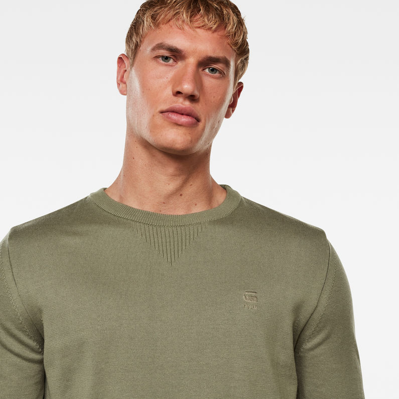 G-STAR® Premium Basic Knit Green detail shot