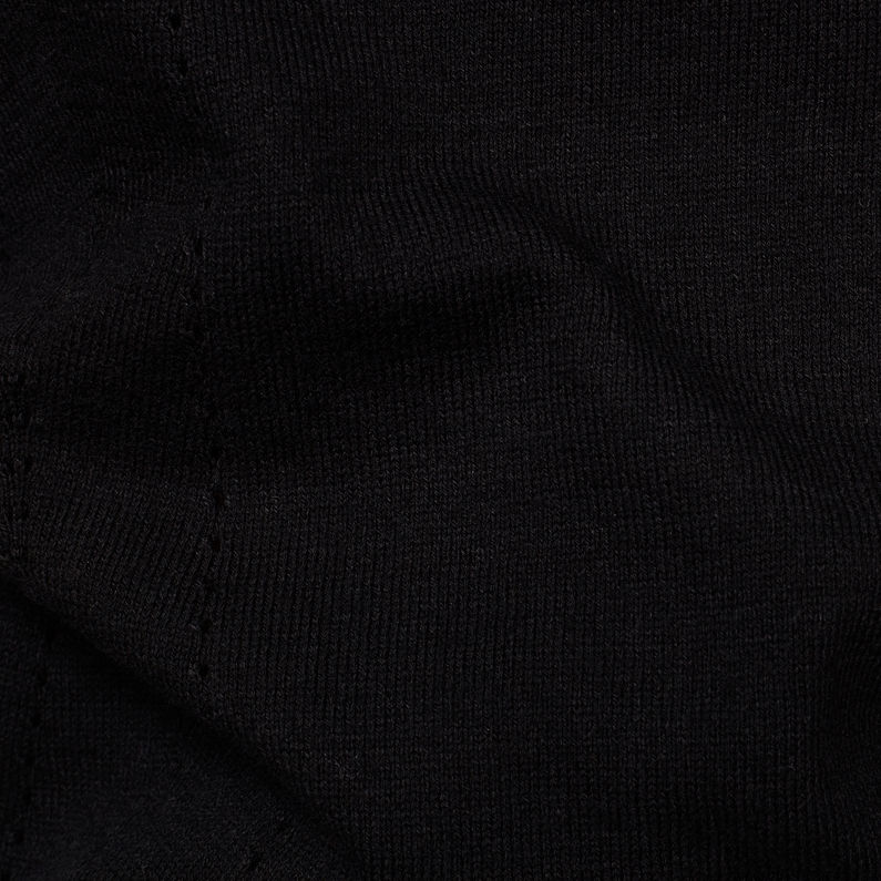 G-Star RAW® Core Mock Neck Knitted Sweater Black fabric shot