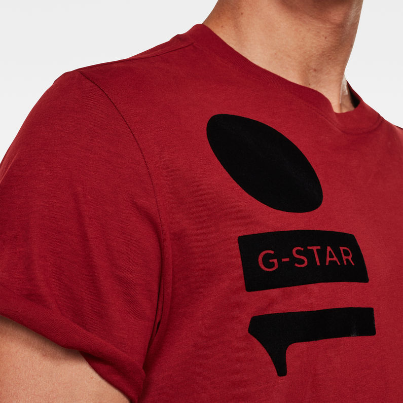 G-Star RAW® Lash Logo T-Shirt Red detail shot