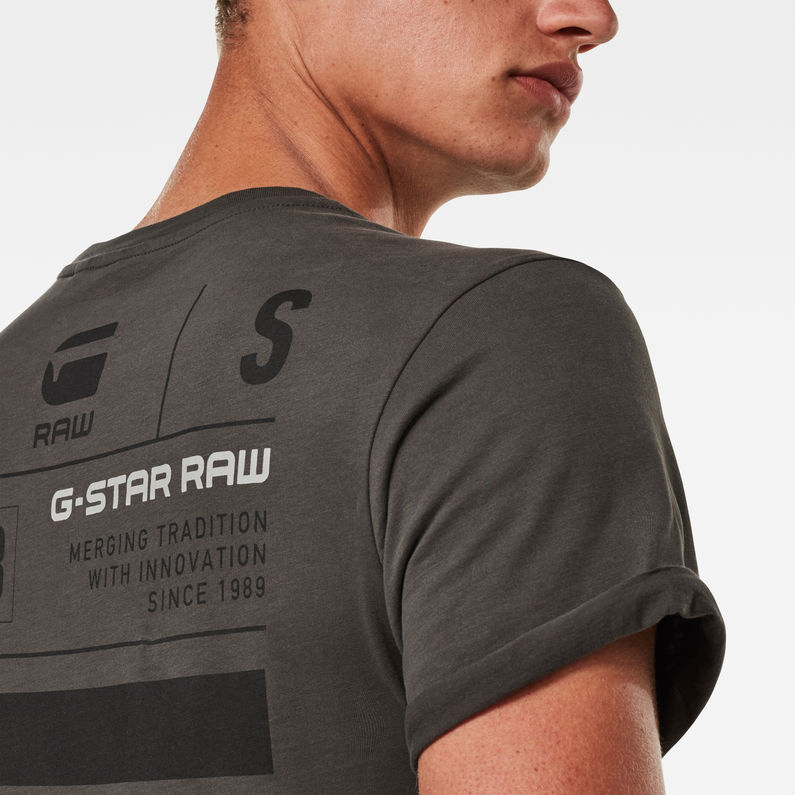 G-Star RAW® T-Shirt Lash Logo Gris