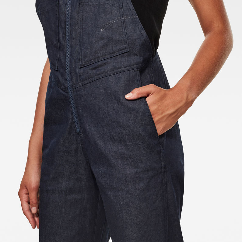 G-STAR® Lintell Denim Overall Dunkelblau detail shot