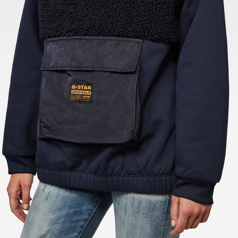 G-Star RAW® Carley High Collar Sweater Dark blue detail shot