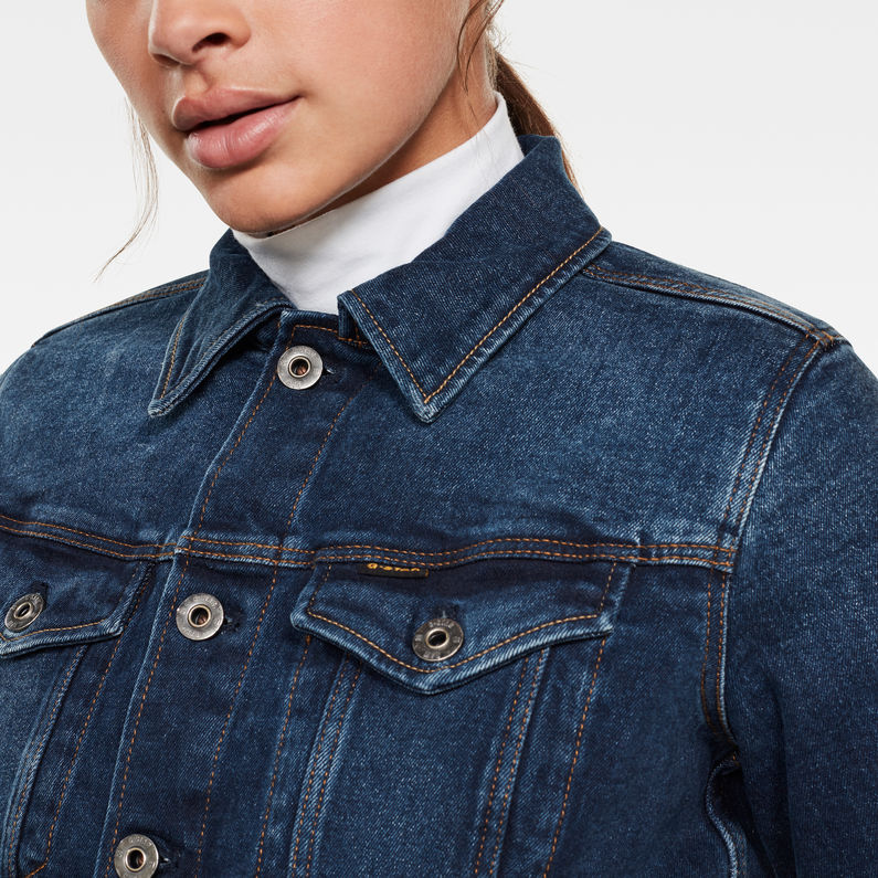 G-STAR® 3301 Slim Jacket Dunkelblau detail shot