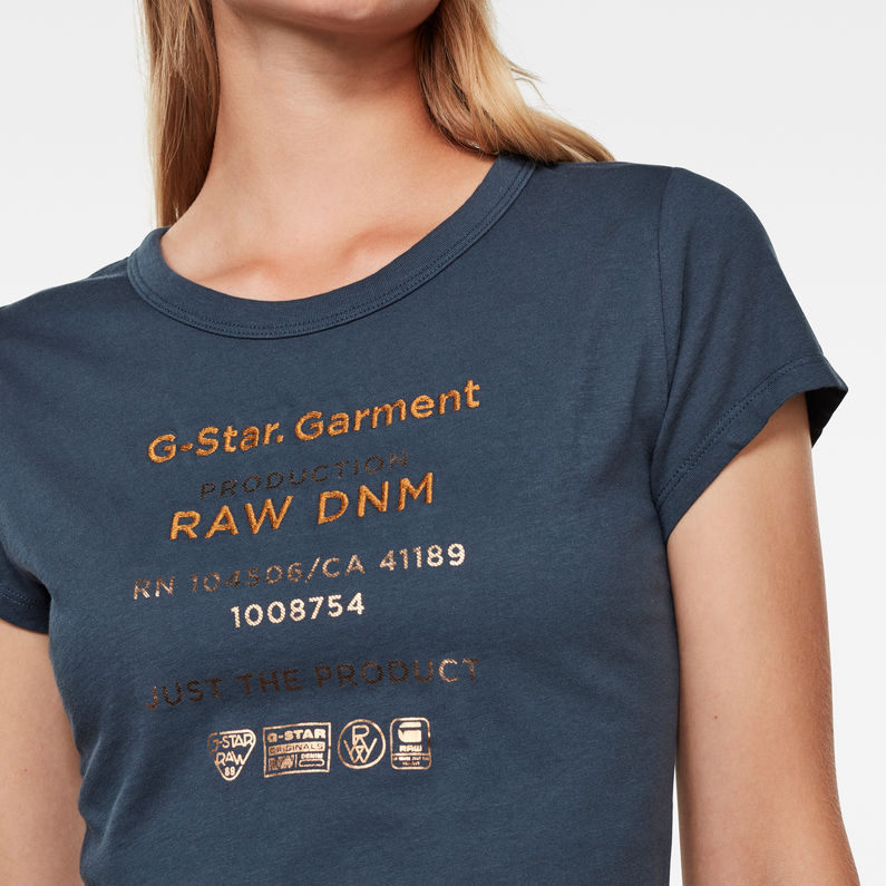 G-Star RAW® Wash GR Slim Top Medium blue detail shot