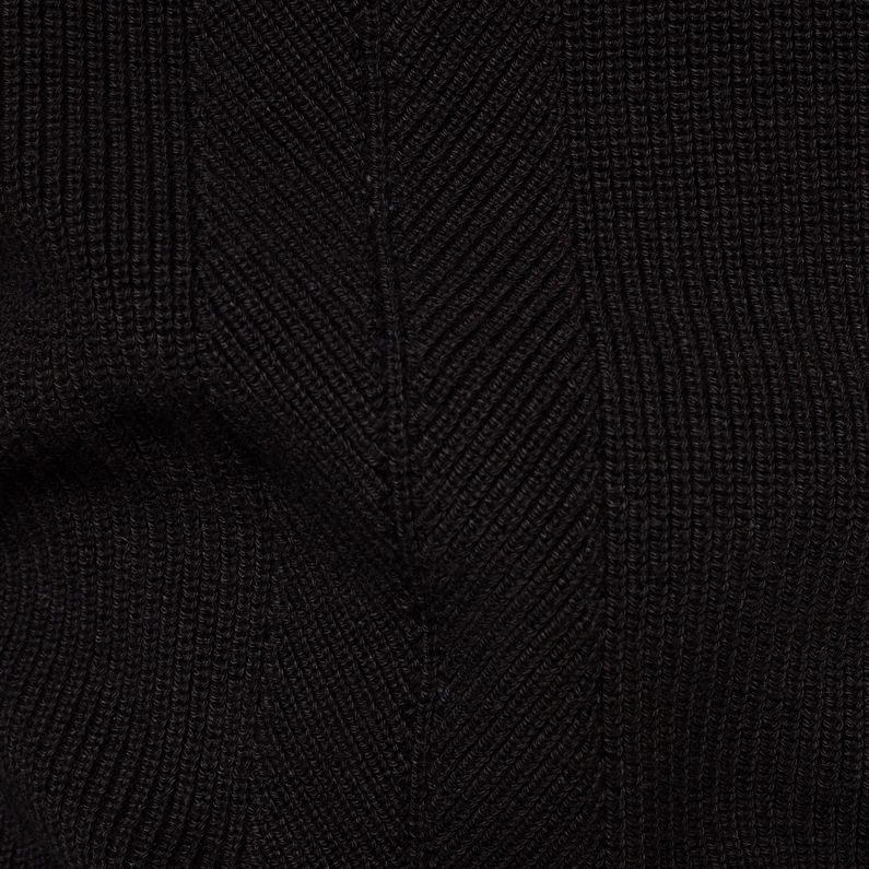 G-Star RAW® Core Pointelle R Knitted Sweater Black fabric shot