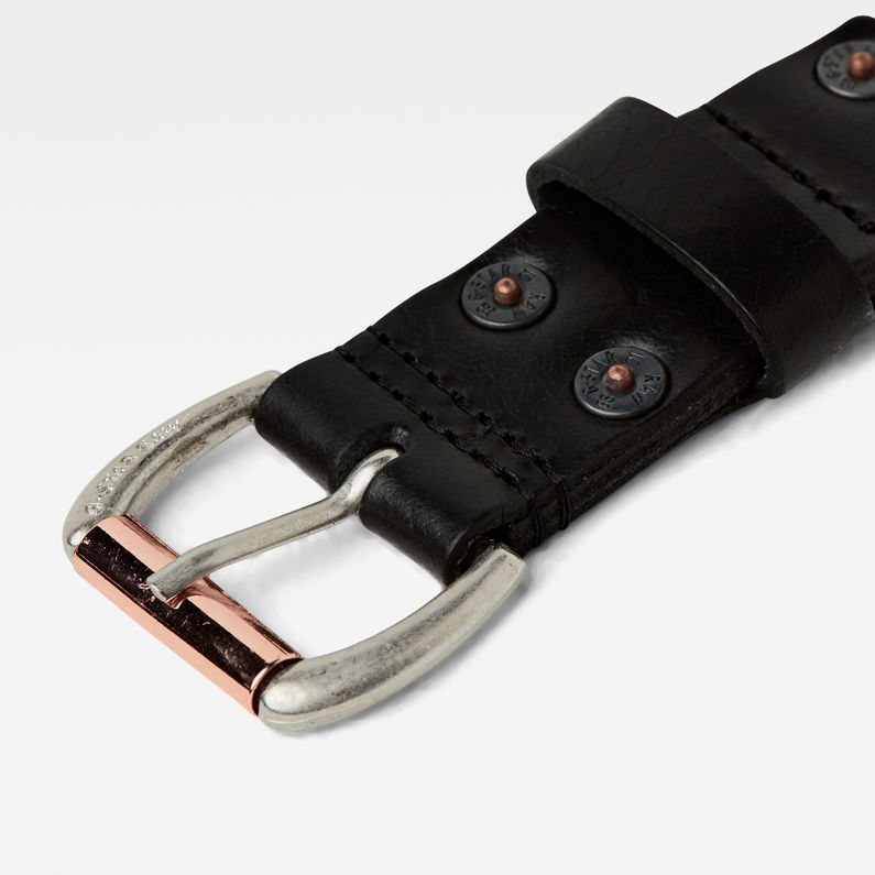 G-Star RAW® Small Dast Belt Black detail shot buckle