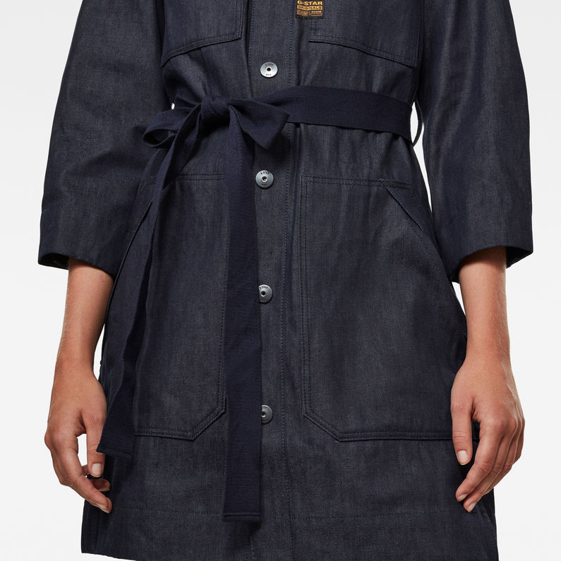 G-Star RAW® Korte Overhemdjurk Donkerblauw