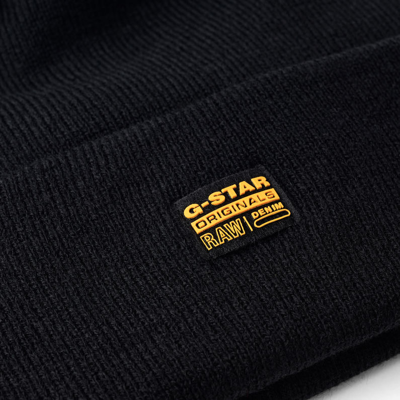 G-Star RAW® Effo Beanie Long Black detail shot buckle