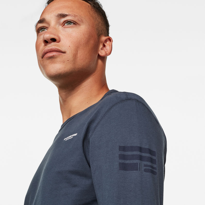 G-Star RAW® Base-R T-Shirt Medium blue detail shot