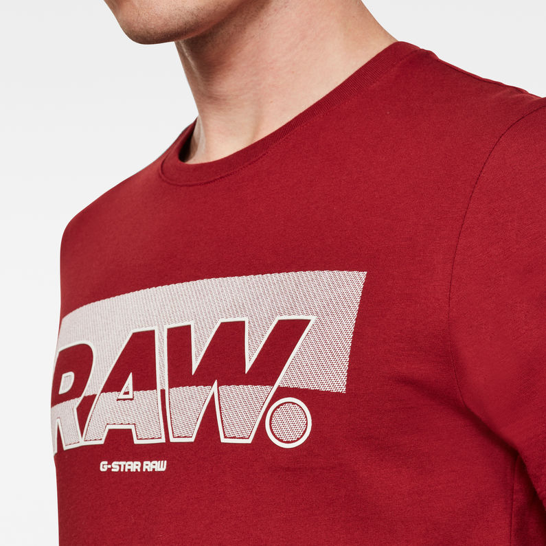 red raw shirt
