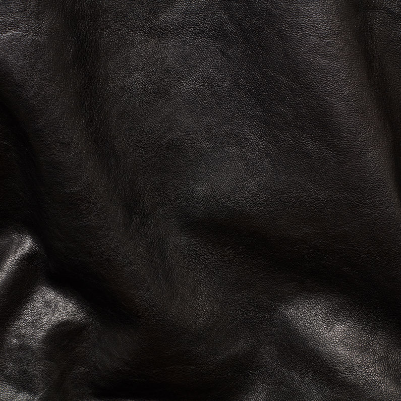 G-STAR® Moto Lederen Jack Zwart fabric shot