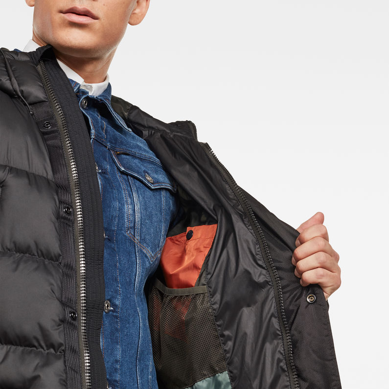 G-STAR® Whistler Hooded Parka Schwarz detail shot