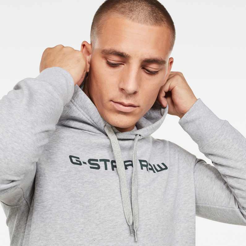 G-STAR® Graphic Core Sweater Grey detail shot