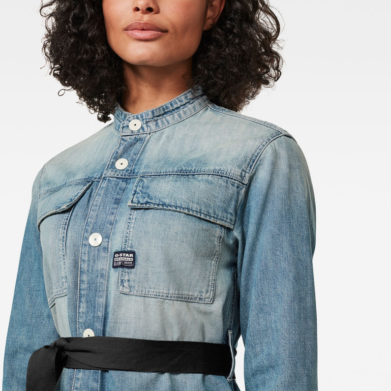 G-Star RAW® Korte Overhemdjurk Lichtblauw