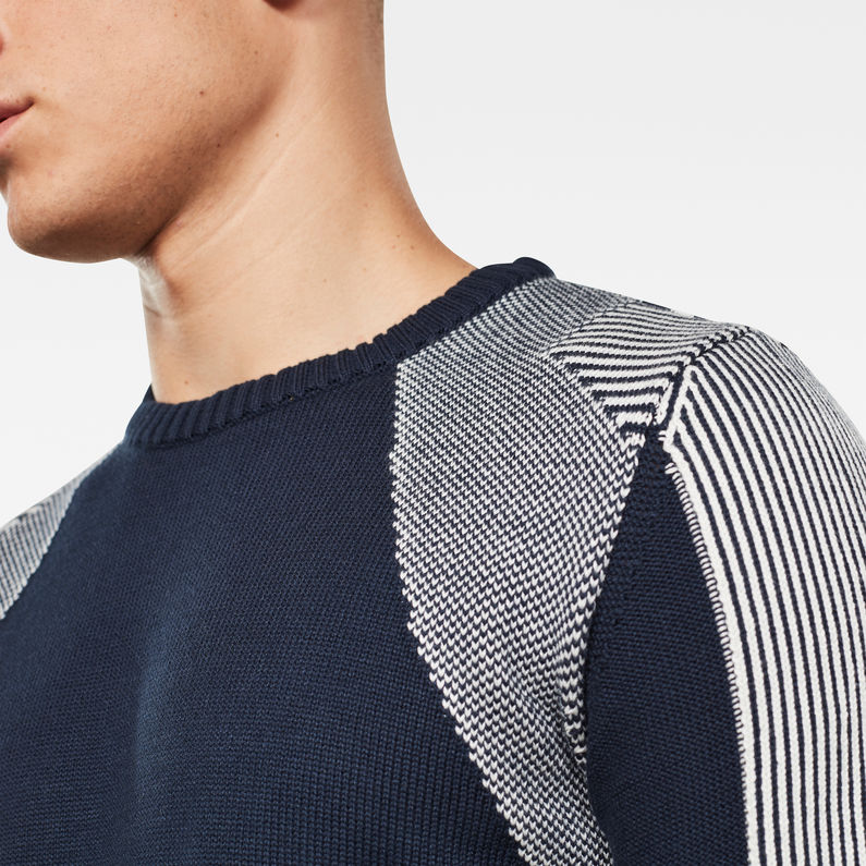 G-Star RAW® 3D Moto Knitted Sweater Dark blue detail shot