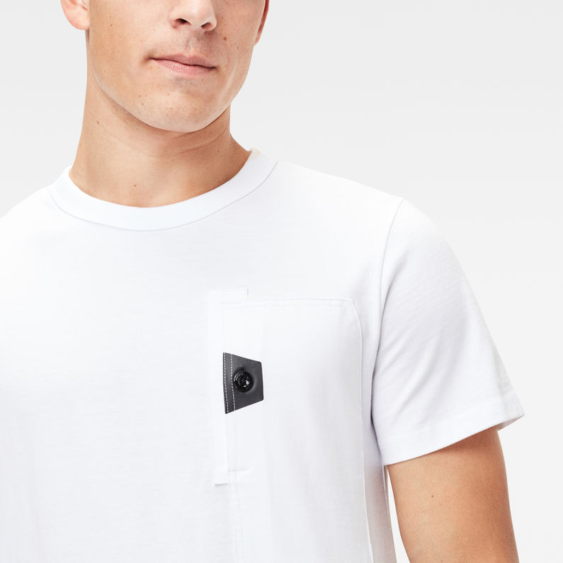 G-STAR® T-shirt Utility Pocket Logo Blanc
