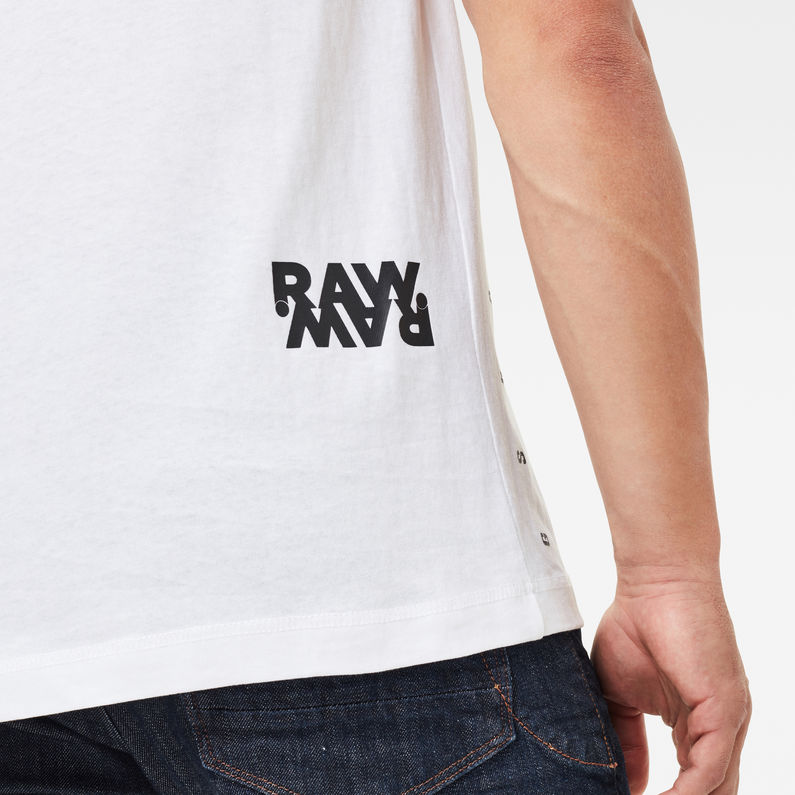 G-Star RAW® Multi Logo Korpaz T-Shirt White detail shot