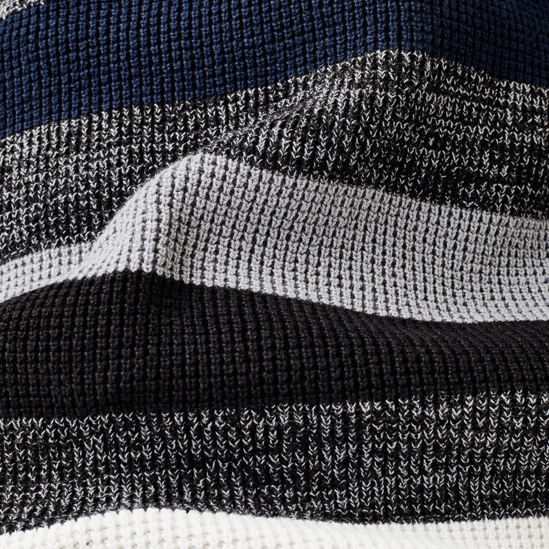 G-Star RAW® Multi Stripe Knitted Sweater Black fabric shot