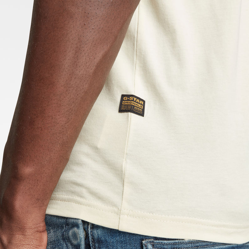 G-Star RAW® T-shirt Base-S Beige detail shot