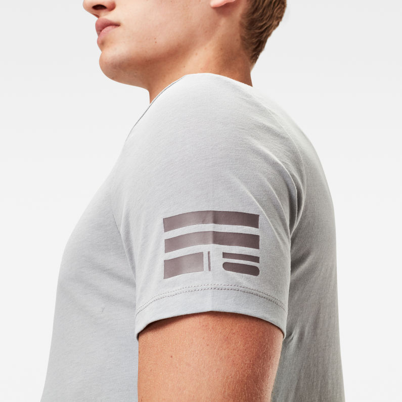 G-Star RAW® T-Shirt Text Graphic Slim Gris