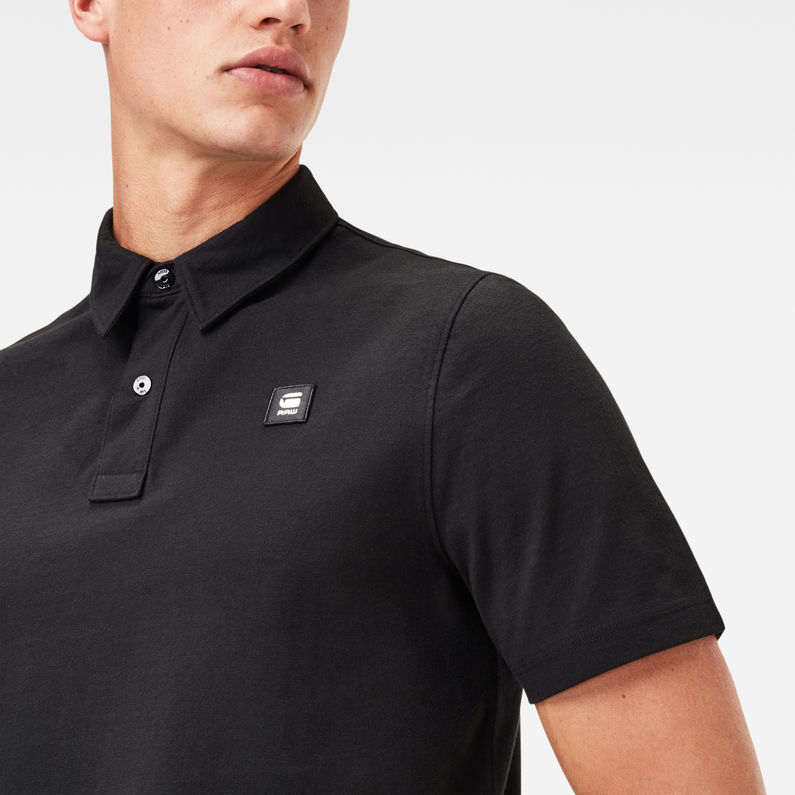 G-STAR® Badge Logo Polo Noir