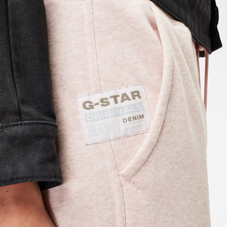 G-Star RAW® Premium Core 3D Tapered Sweatpants Beige detail shot