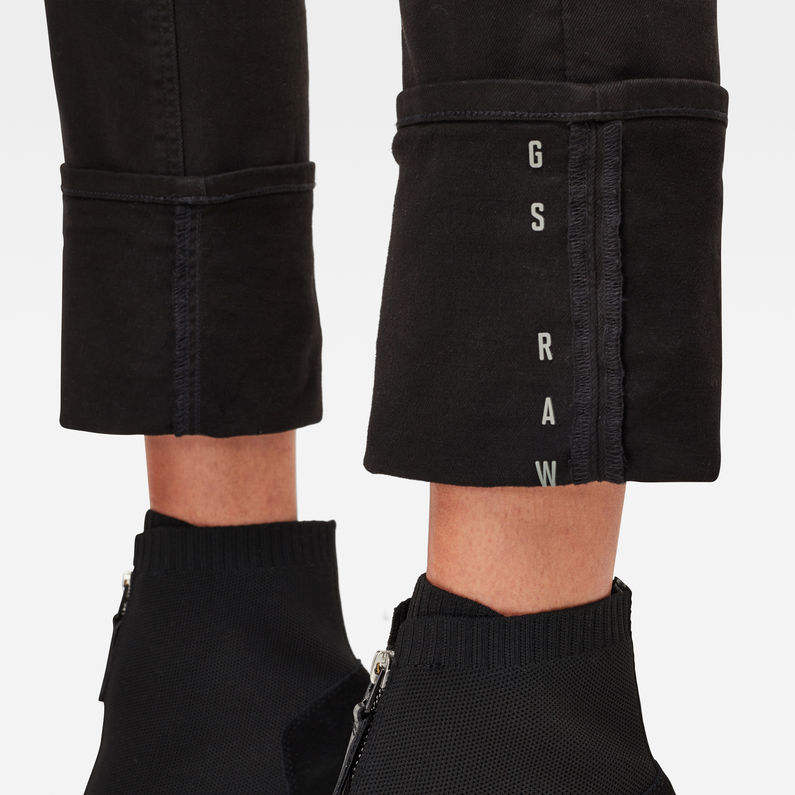 G-Star RAW® Pantalon Noxer High Straight Noir detail shot