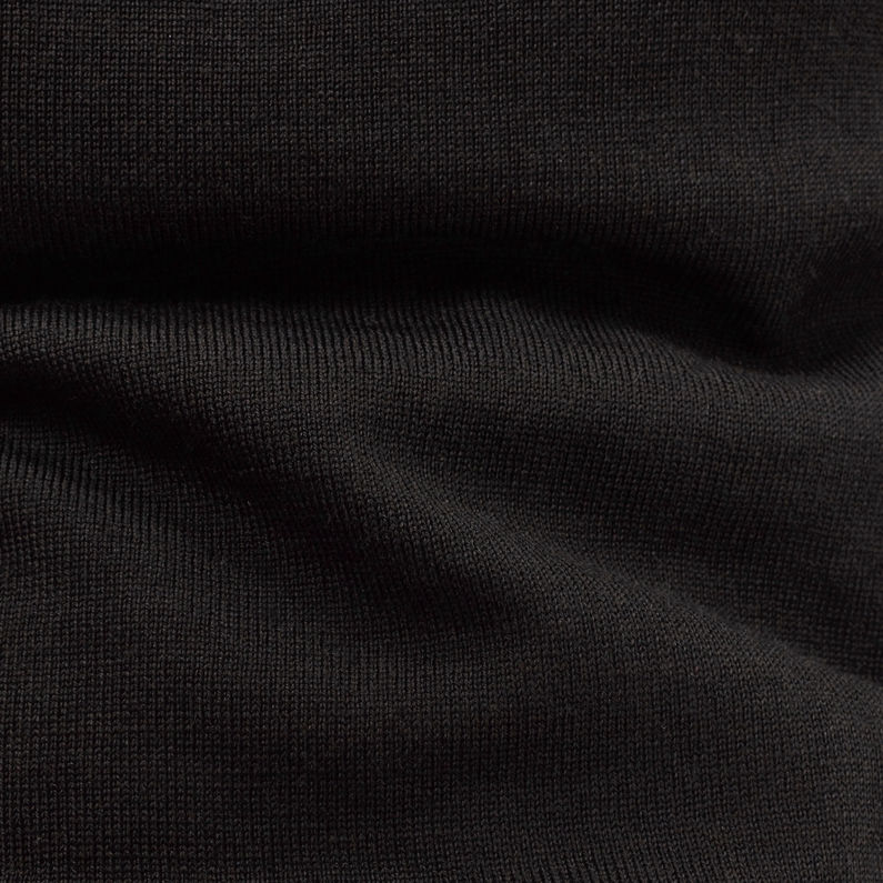 G-STAR® Stokyr Turtle Slim Knit Black fabric shot