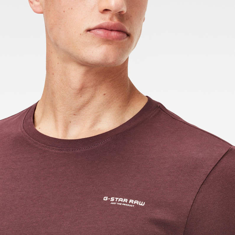 G-Star RAW® T-Shirt Text Graphic Slim Violet detail shot