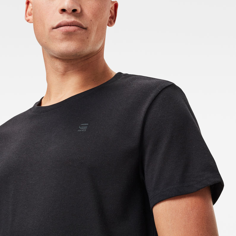 G-Star RAW® Base Heather T-Shirt 2er-Pack Schwarz detail shot