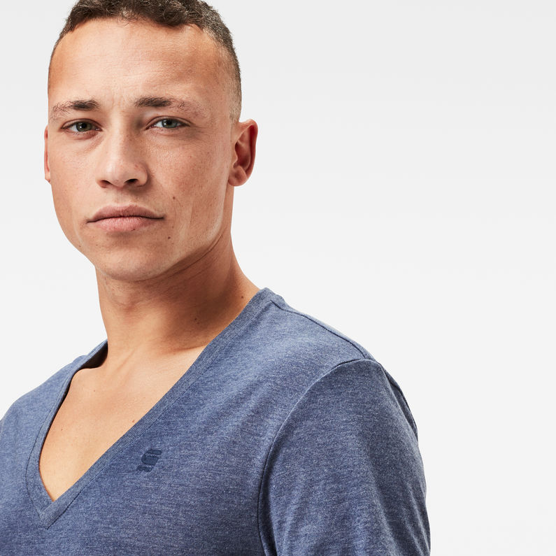 G-Star RAW® Base Heather T-Shirt 2-Pack Medium blue detail shot