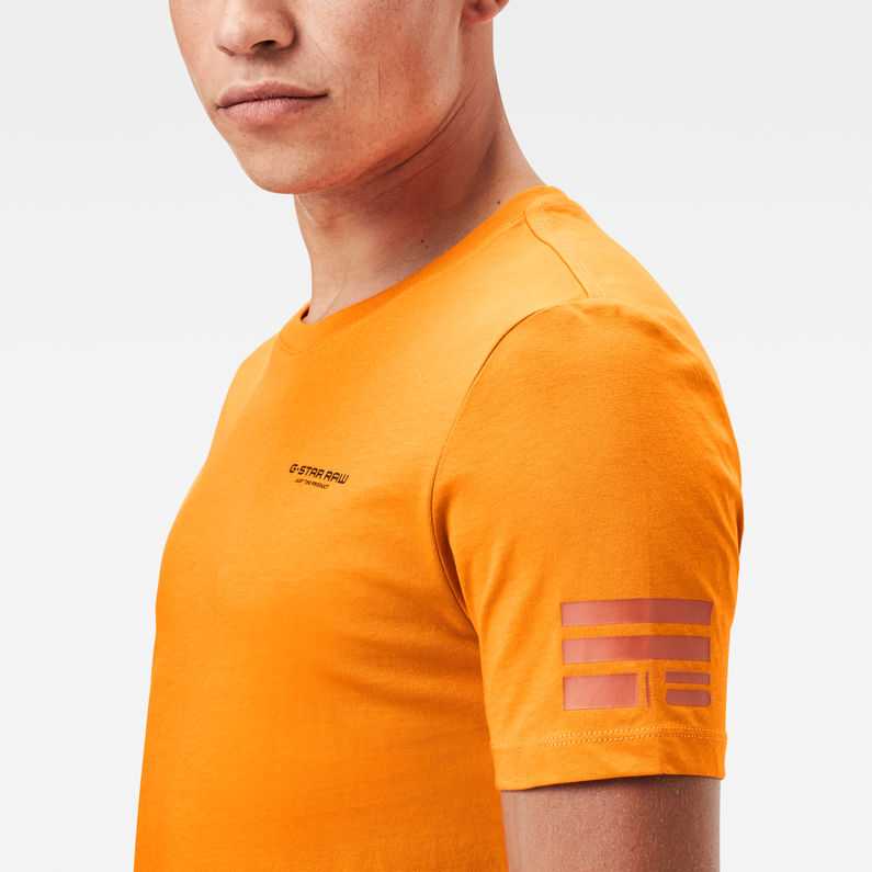 G-Star RAW® Text Graphic Slim T-Shirt Orange detail shot