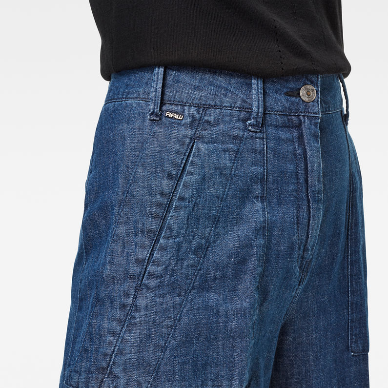 G-STAR® ZB Army High Wide Leg Pants Medium blue detail shot