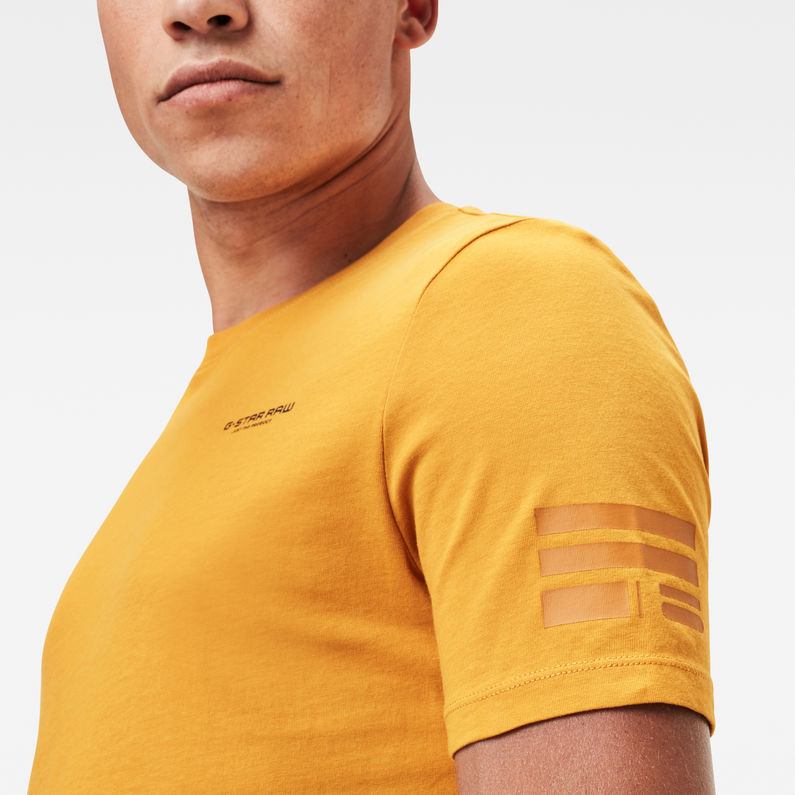 G-Star RAW® Text GR Slim T-Shirt Geel detail shot
