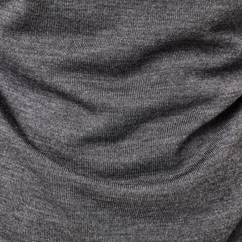 G-Star RAW® Premium Core Mock Knit Pullover Grau fabric shot