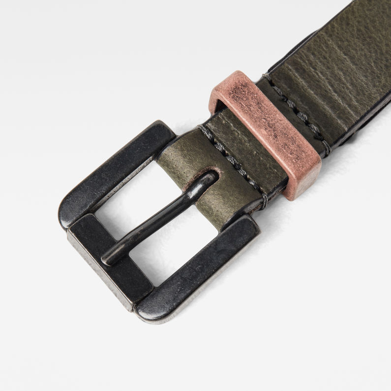 G-STAR® Khoma Eyelet Gürtel Grün detail shot buckle